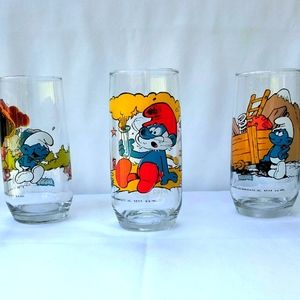 Smurfs drinking glasses